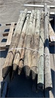 Quantity of Used Fence Post, 3 to 4".  #LOC: #2S