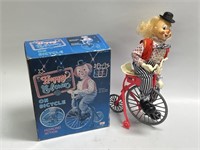 Vintage Happy Clown on Bicycle