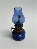4” Cobalt Blue Oil Lamp