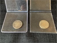 2 US One Cent Coins 1857 and 1858