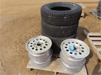 (4) Hankook 235/75R15 Tires & 4 Alum Rims #