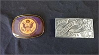 2 Bicentennial Belt Buckles