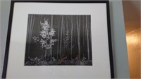 Black and white framed print