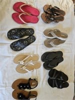 8 pair ladies sandals