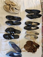 8 pair ladies shoes