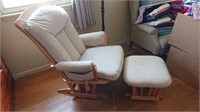 Reclining Wood Rocking Chair w footrest