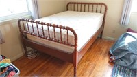 Queen Bed Frame with Box Spring and mattress