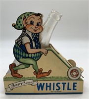 Whistle Soda Advertising Bottle w/ Stand
