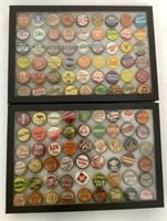 2 Display Cases of Soda Bottle Caps