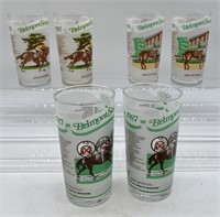 6 Belmont Stakes Glasses 1985-1987