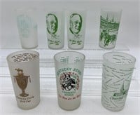 7 Kentucky Derby Glasses 1948-1950/ 1952-1954