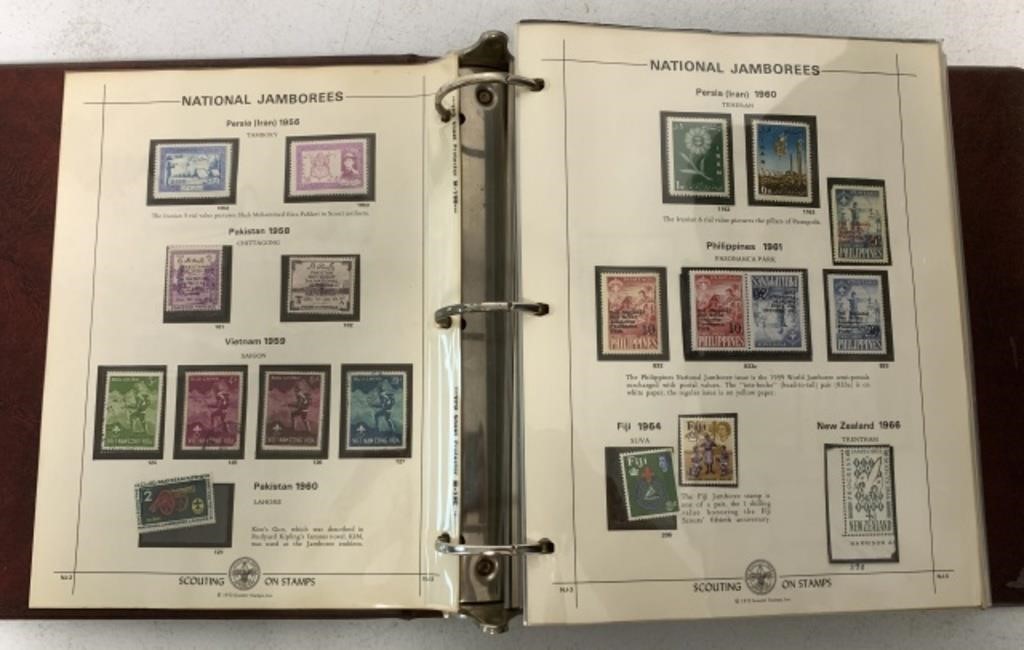Binder of Scouting on Stamps Postage Stamp Set