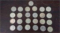 25 Kennedy Half Dollars