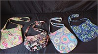 4 Vera Bradley cross body purses/bags