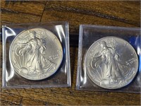 2 coins, each 1998-1 Ounce American Silver Eagle