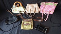 6 assorted handbags