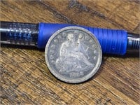 1838 Seated Liberty Quarter Dollar US coin