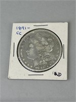 1891 CC Morgan Silver Dollar.