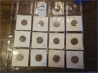 12 penny lot, 1911, 1912, 1913, 1916-S, 1917-S,