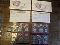 2 sets 1988 Uncirculated US Mint Coin Sets with D