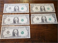 5 - $1 bills