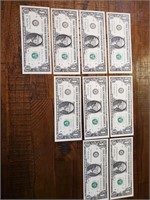 9 - $1 bills