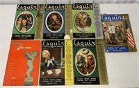 7 Vintage Esquire Magazines from the 1930's/40's