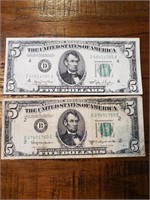 2 - $5 bills