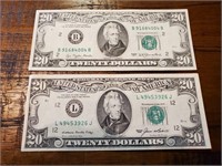 2 - $20 Bills