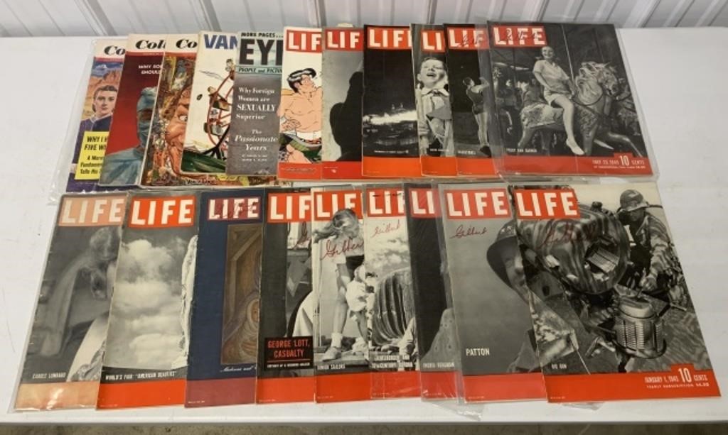 15+ Vintage Life, Collier's, Vanity Fair Magazines