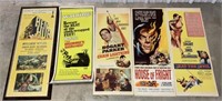 5 Vintage Movie Posters Ben Hur & others