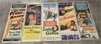 5 Vintage Movie Posters Lady Godiva & others