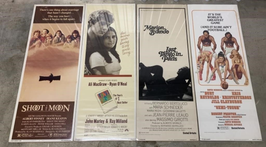 4 Vintage Movie Posters Love Story, & others