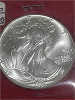 1986 1oz silver dollar