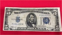 1934 A Five Dollar Silver Certificate