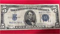 1934 C Five Dollar Silver Certificate