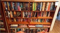 Bookshelf and many books