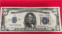 1934 D Five Dollar Silver Certificate