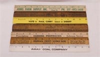 11 vintage advertising rulers: O'Connell Bros.