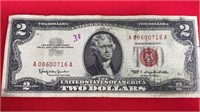 1963 Two Dollar Red Seal Note