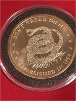 Don’t tread on me 1 oz .999 copper coin