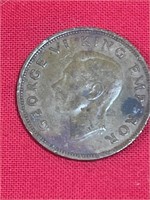 1945 newzealand half penny so