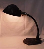 Metal base flex neck desk lamp, works