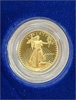 1/10 Oz Fine Gold $5 Liberty Coin.