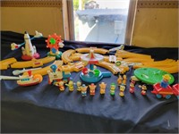 Vintage Disney train playset with characters