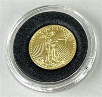 2014 1/10 Oz Fine Gold $5 Eagle Coin.