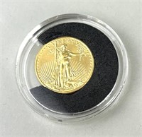 2014 1/10 Oz Fine Gold $5 Eagle Coin.