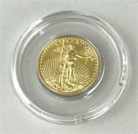 2014 1/10 Oz Fine Gold $5 Eagle Coin.