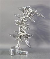 Polished Aluminum Jack Pine Sculpture