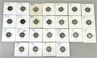 25 Mercury Dimes (90% Silver, $2.50 Face).